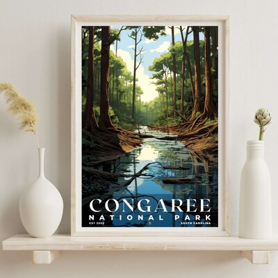 Congaree National Park Poster, Travel Art, Office Poster, Home Decor | S7 - image6